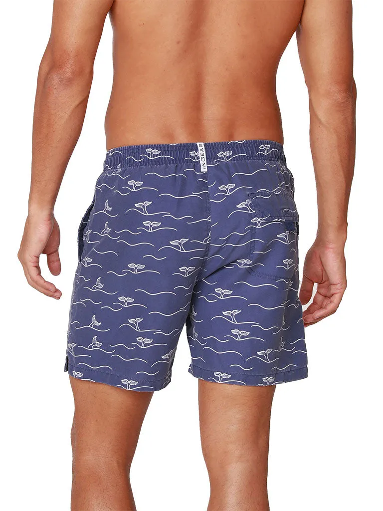 Men's Swim Trunks with whales diving