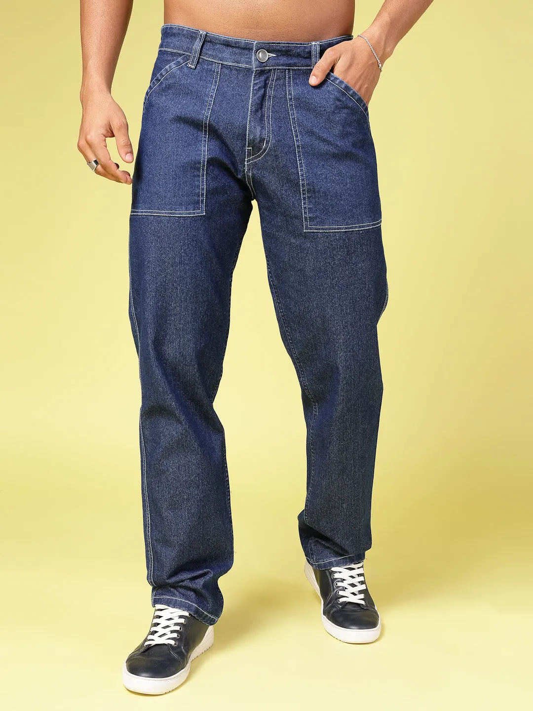 Modern Straight Fit Cotton Denim Jeans