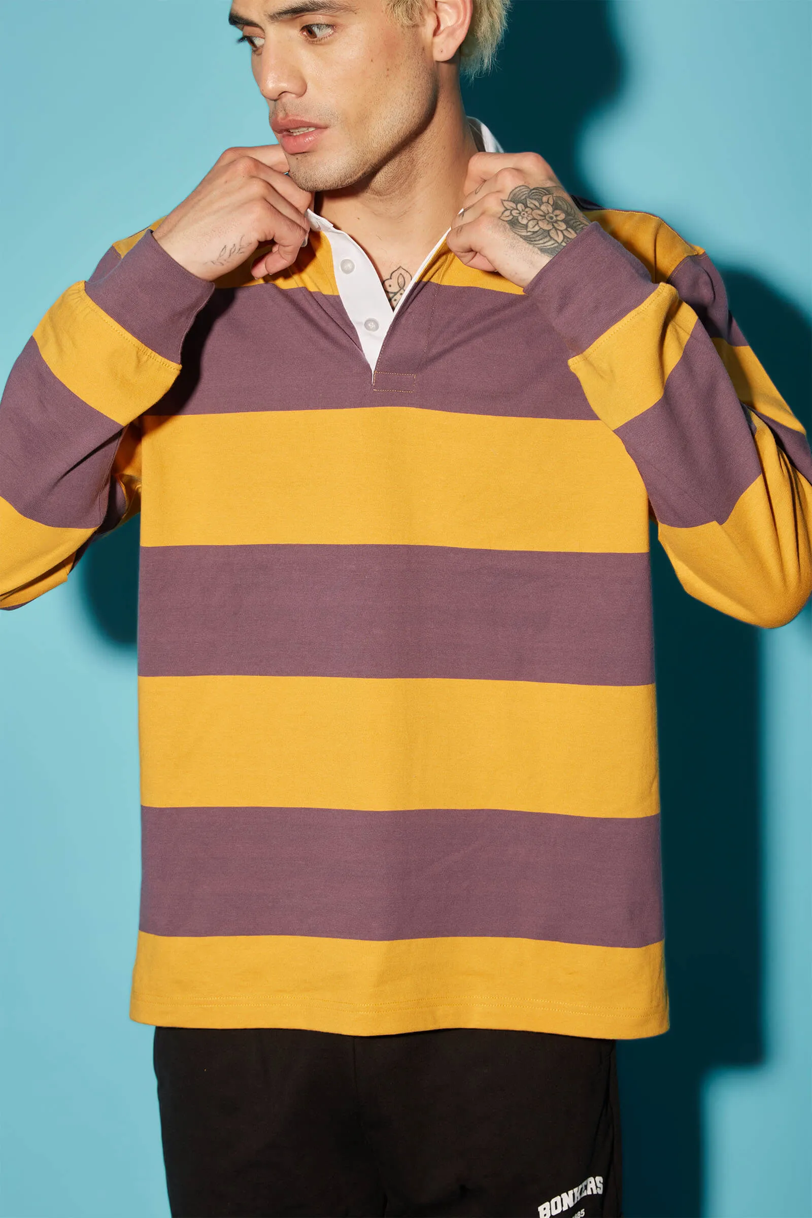 Musty Plum Collared Full Sleeves T-shirt