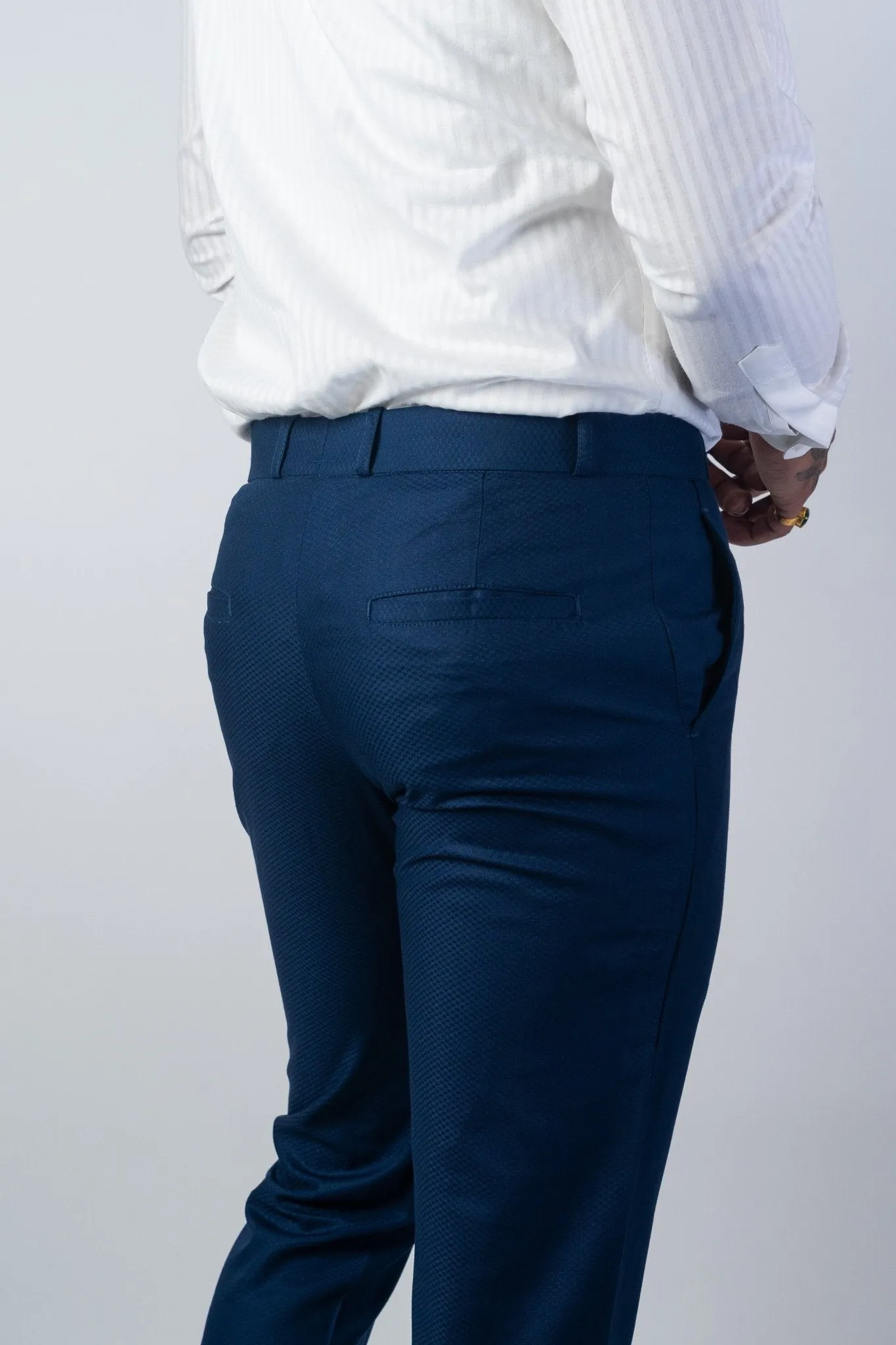 Navy Blue Color Formal Cotton Pant for Men