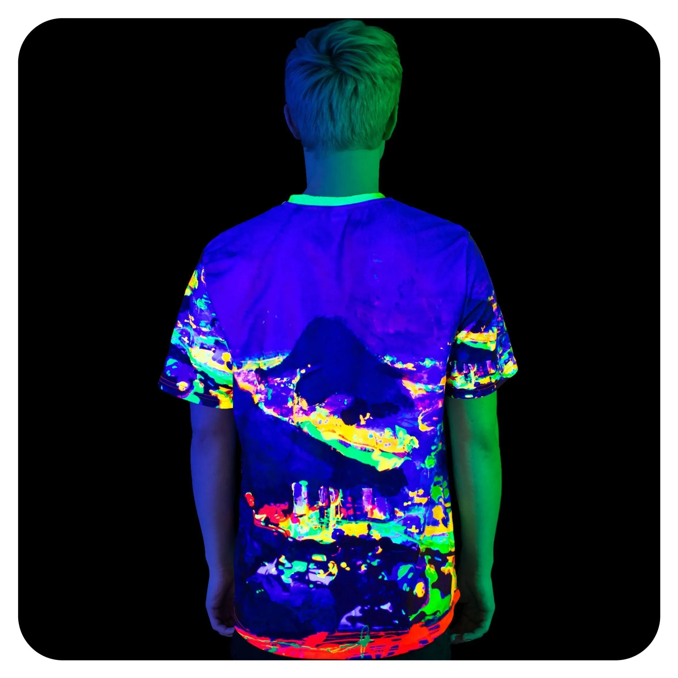 Palms Tee Shirt Glow in Ultraviolet Fluorescent Sri Lanka