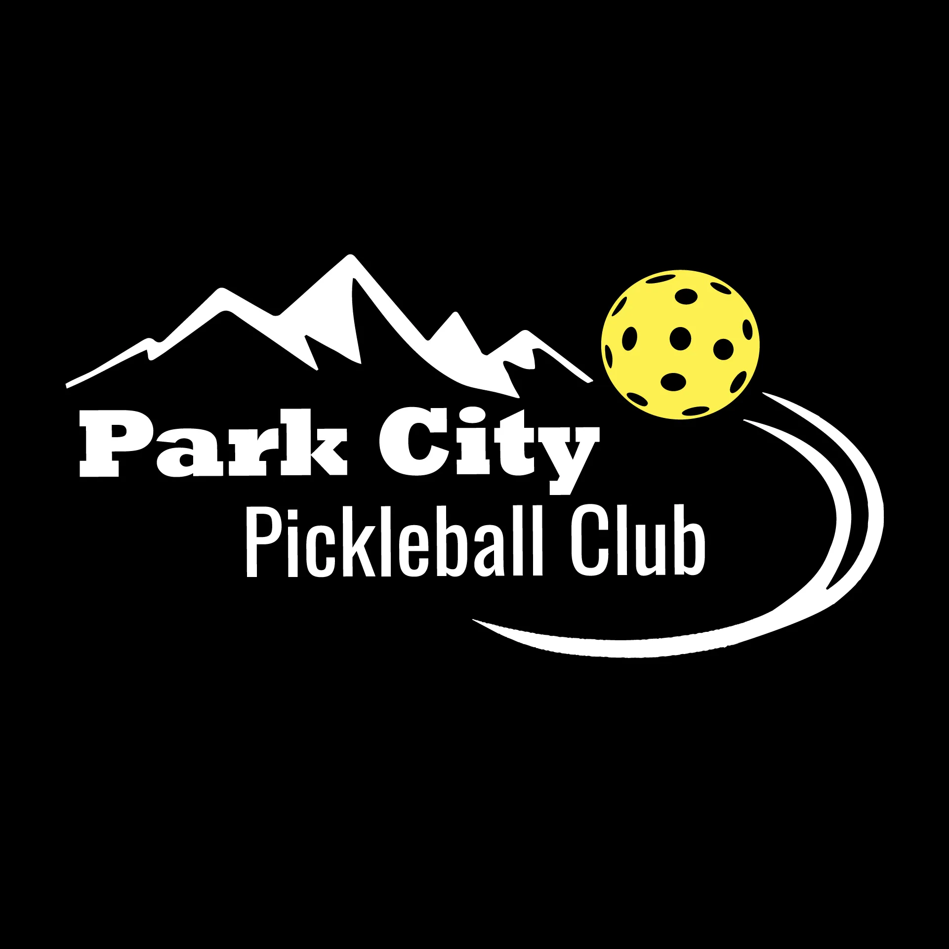 Park City Pickleball Club (White Words) | Men's 1/4 Zip Long Sleeve Pullover Athletic Shirt | 100% Polyester