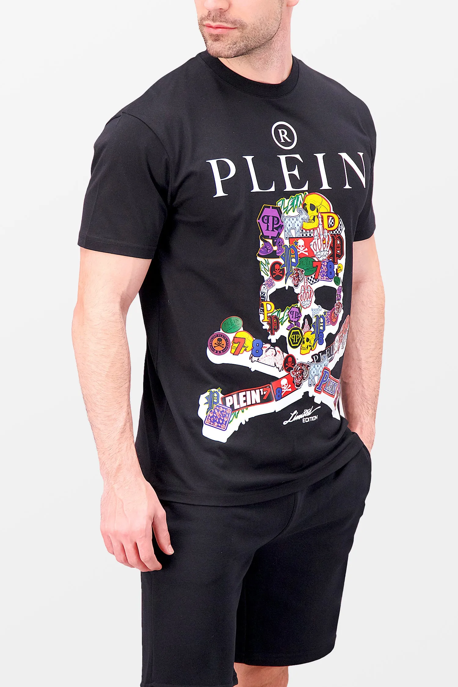 Philipp Plein Black Round Neck Skull T-Shirt