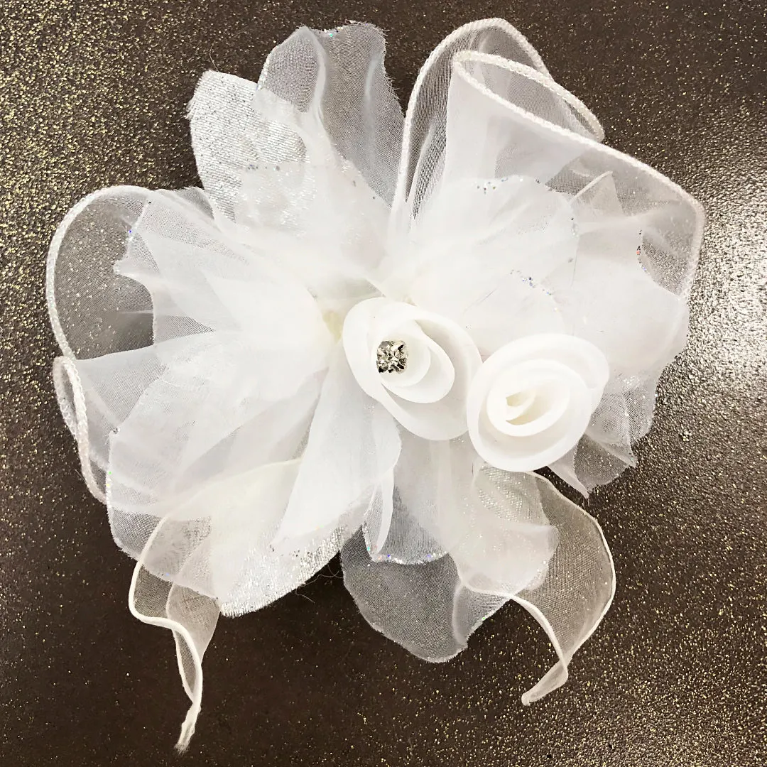 Prom Lapel Lapel Flower 2 White