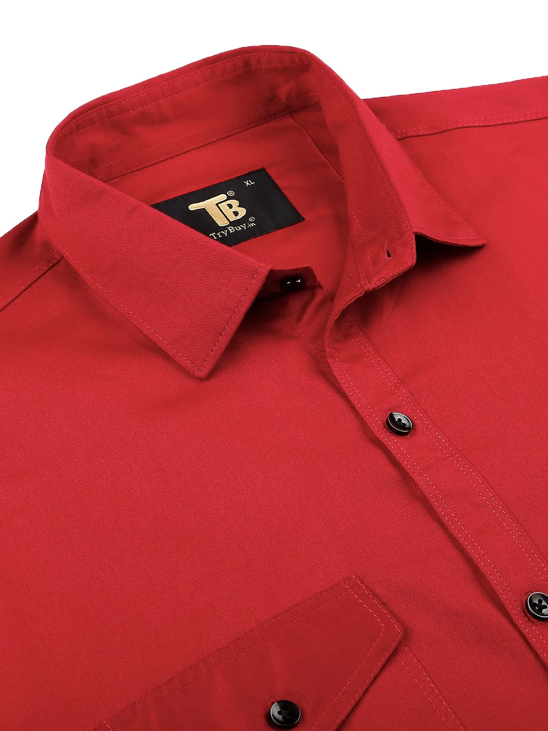 Red Double Pocket Shirt for Men