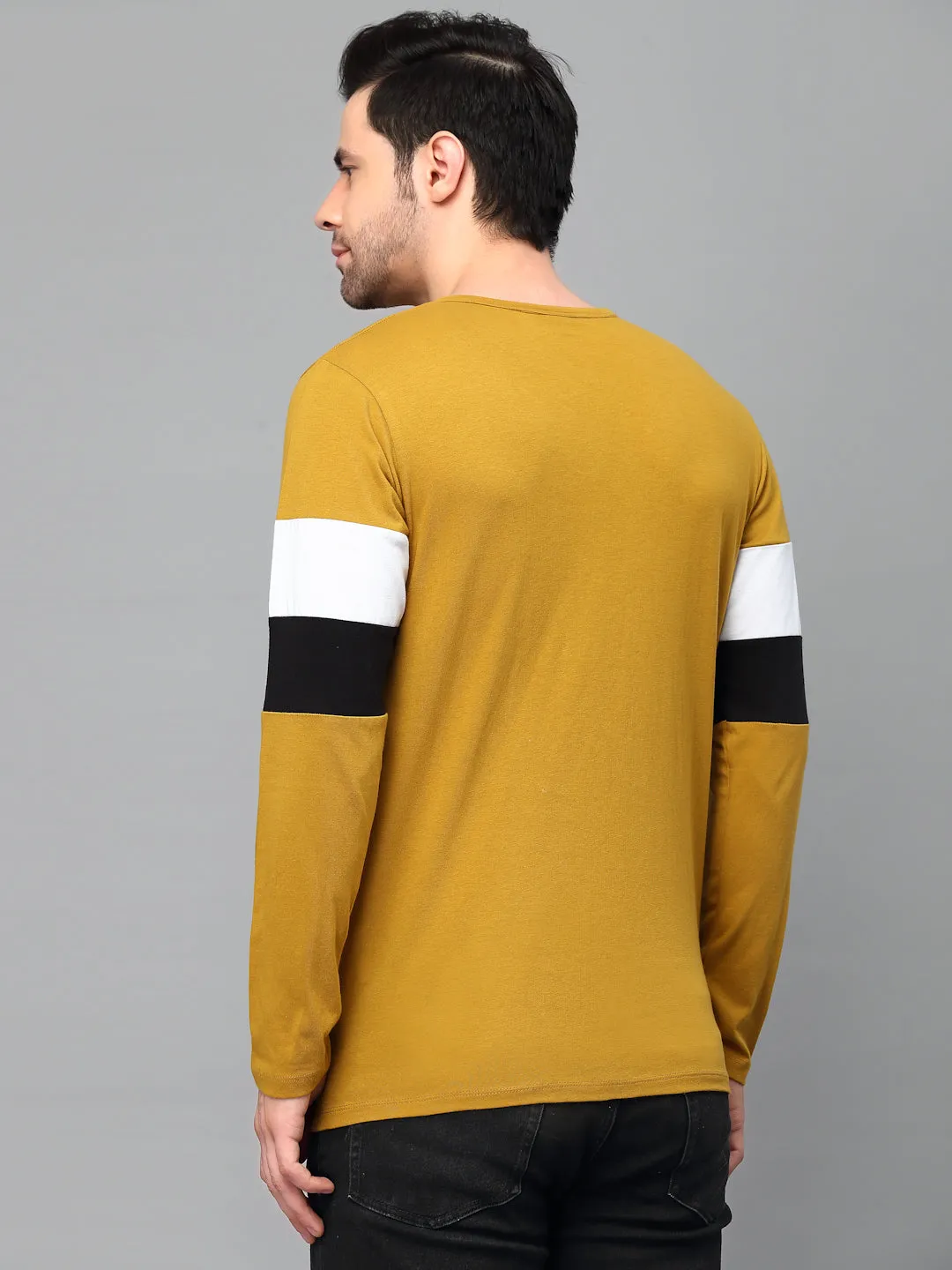 Round Neck  Cut & Sew Full Sleeve T-Shirt