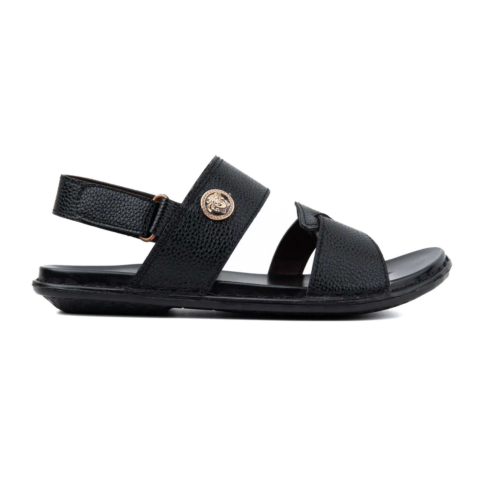 Side Buckled Men Leather Sandals