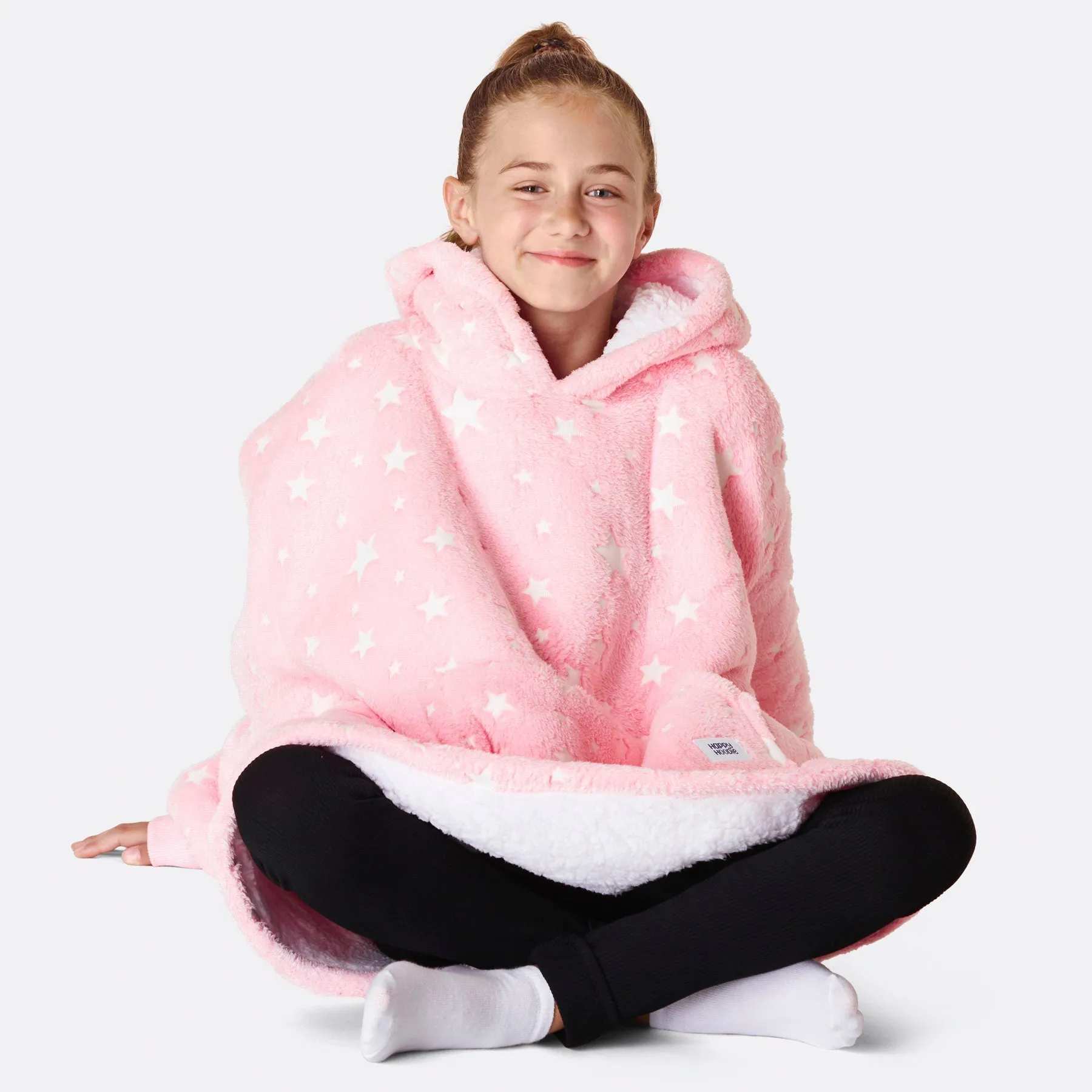 Childrens Cozy Pink Star HappyHoodie