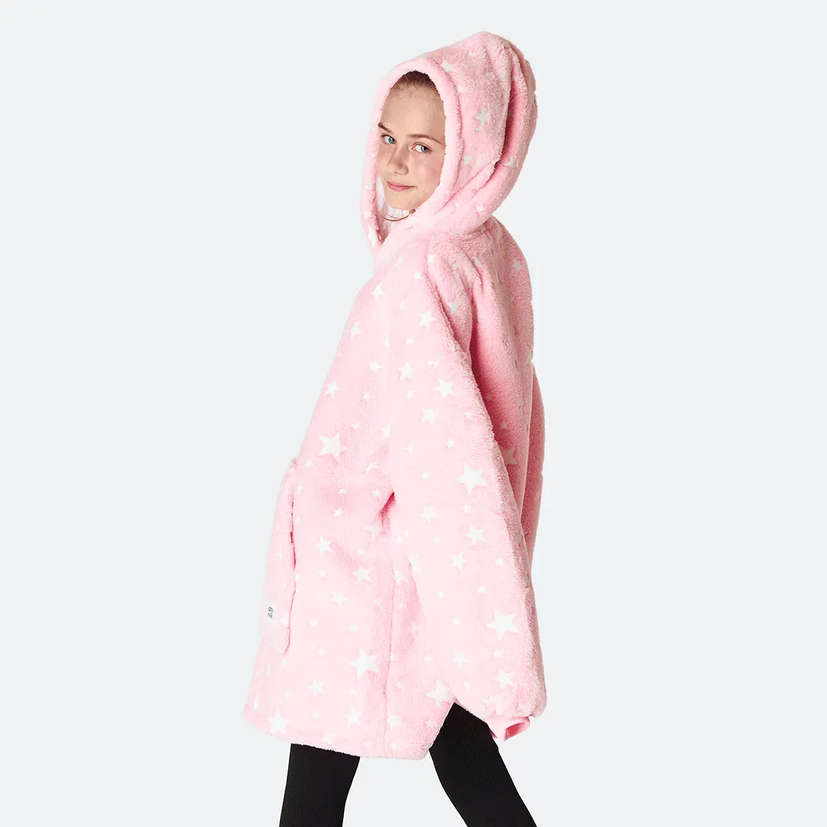 Childrens Cozy Pink Star HappyHoodie