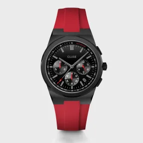 Vigoureux Chrono Watch Silicone Red, Black Colour