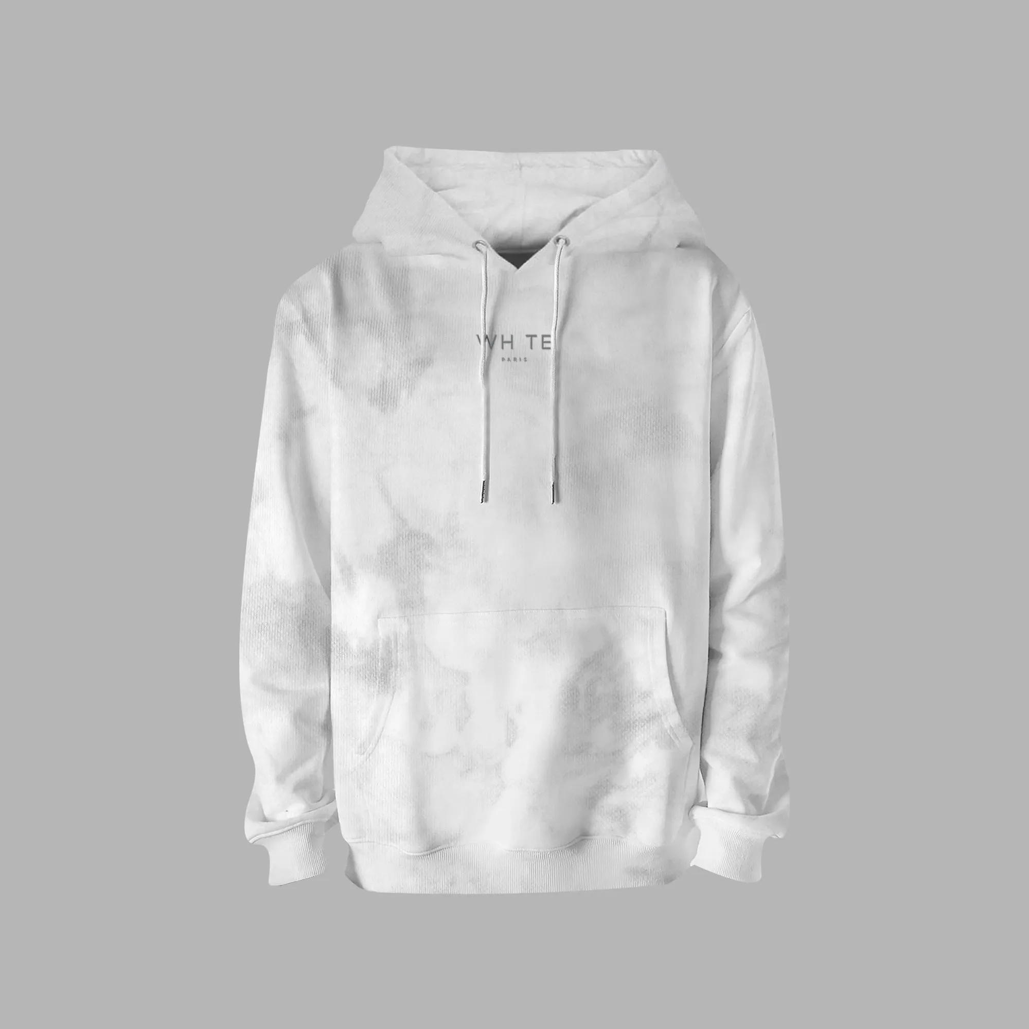 Whte Tie & Dye Hoodie